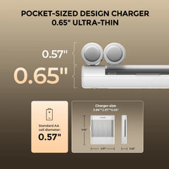 Imuto 2000mWh AA Lithium Battery Set with 4-Slot Charger 4-Pack