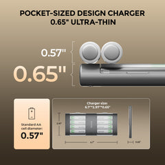 Imuto 2000mWh AA Lithium Battery Set with 8-Slot Charger 8-Pack