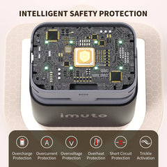 Imuto Flip-Cover 8-Slot Charger - AA Lithium & NiMH Compatible