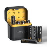 Imuto 3000mWh AA Lithium Battery Set with 8-Slot Charger 8-Pack