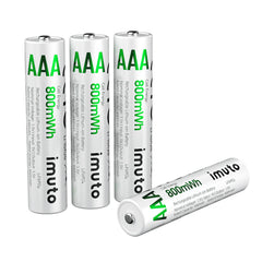 Imuto 800mWh AAA Lithium Battery Set With 4-Slot