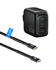 imuto USB C Charger 65W，100w usb c to usb c cable ( 6.6FT Neylon)