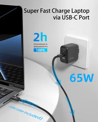 imuto USB C Charger 65W，100w usb c to usb c cable ( 6.6FT Neylon)
