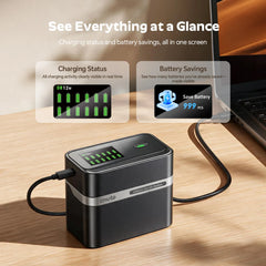 imuto 3600mWh AA Lithium Battery Set with 12-Slot Charger 12-Pack